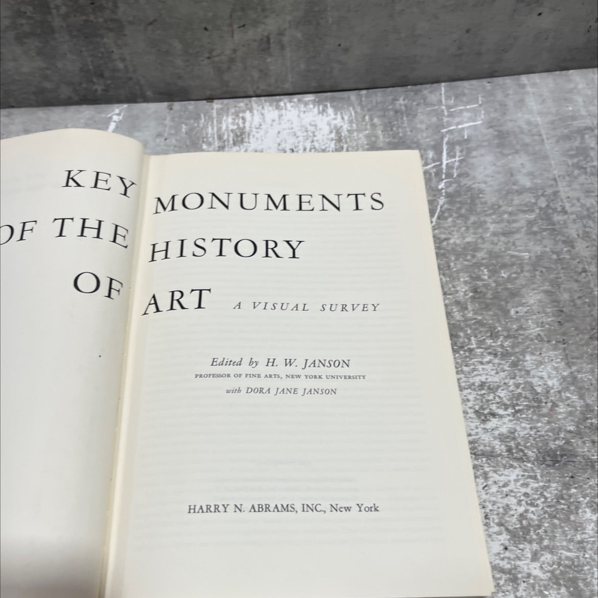 key monuments of the history of art a visual survey book, by h. w. janson, dora jane janson, 1964 Hardcover image 2