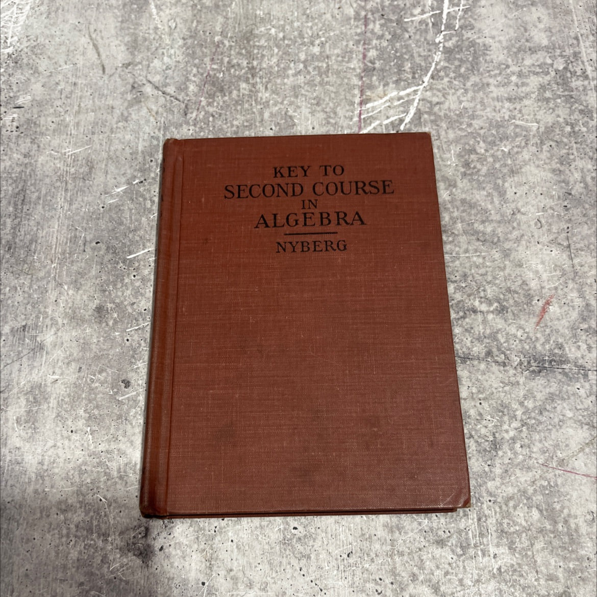 key to second course in algebra book, by joseph a. nyberg, 1927 Hardcover image 1