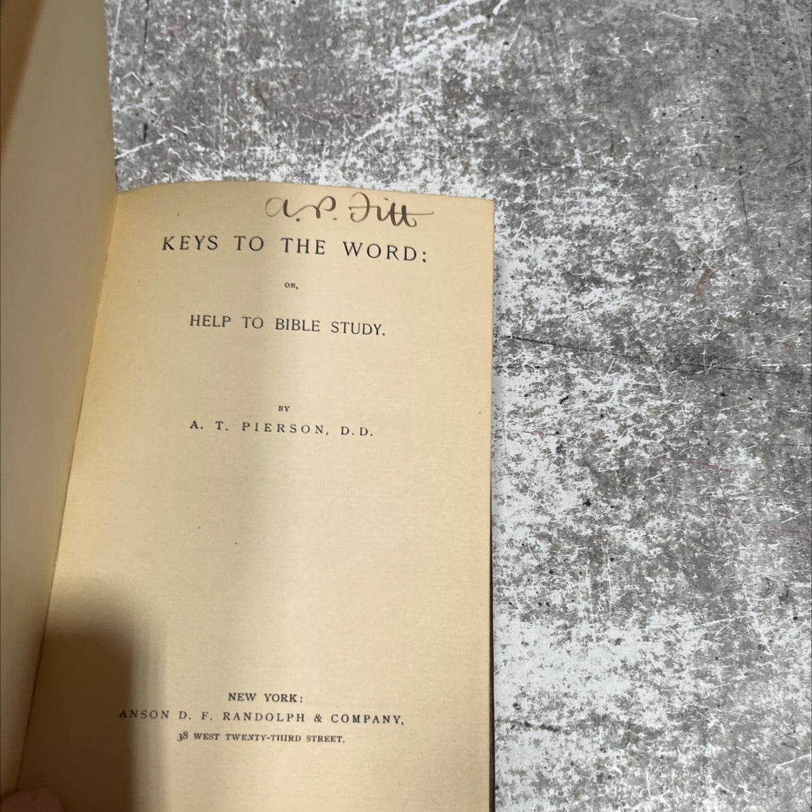 keys to the word: or, help to bible study book, by a. t. pierson, 1887 Hardcover image 2