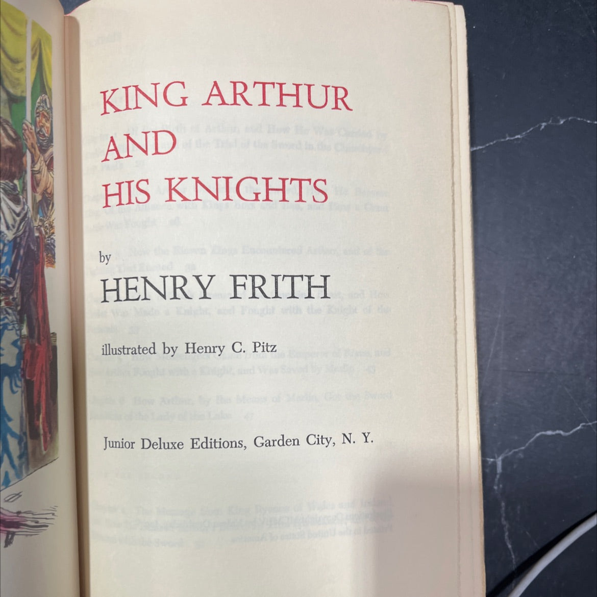 king arthur and his knights book, by henry frith, 1955 Hardcover image 2