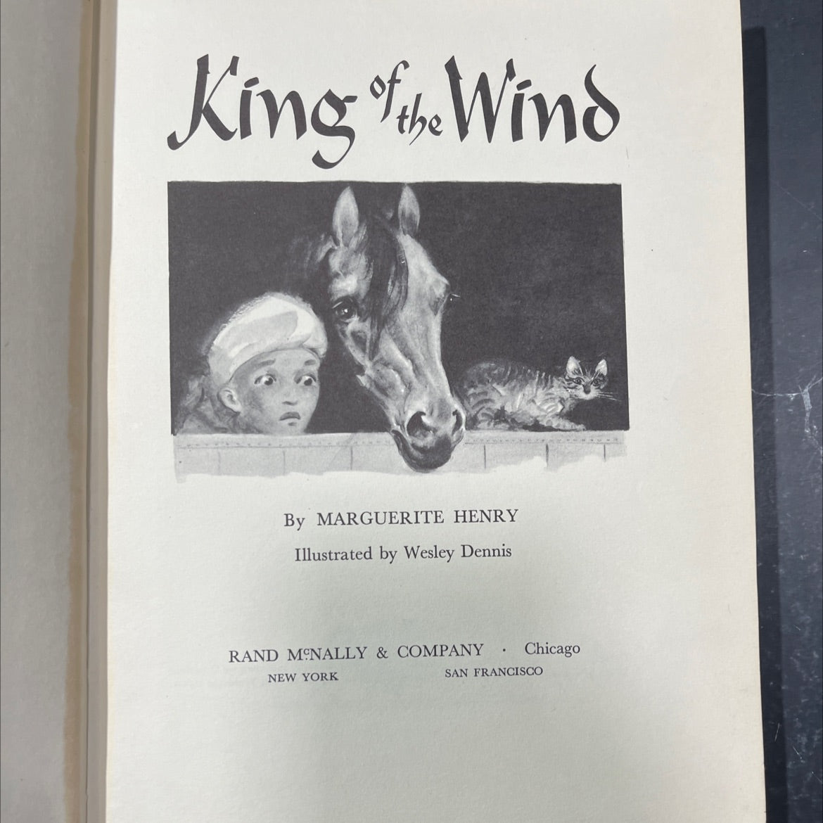 king of wind book, by marguerite henry, 1950 Hardcover image 2
