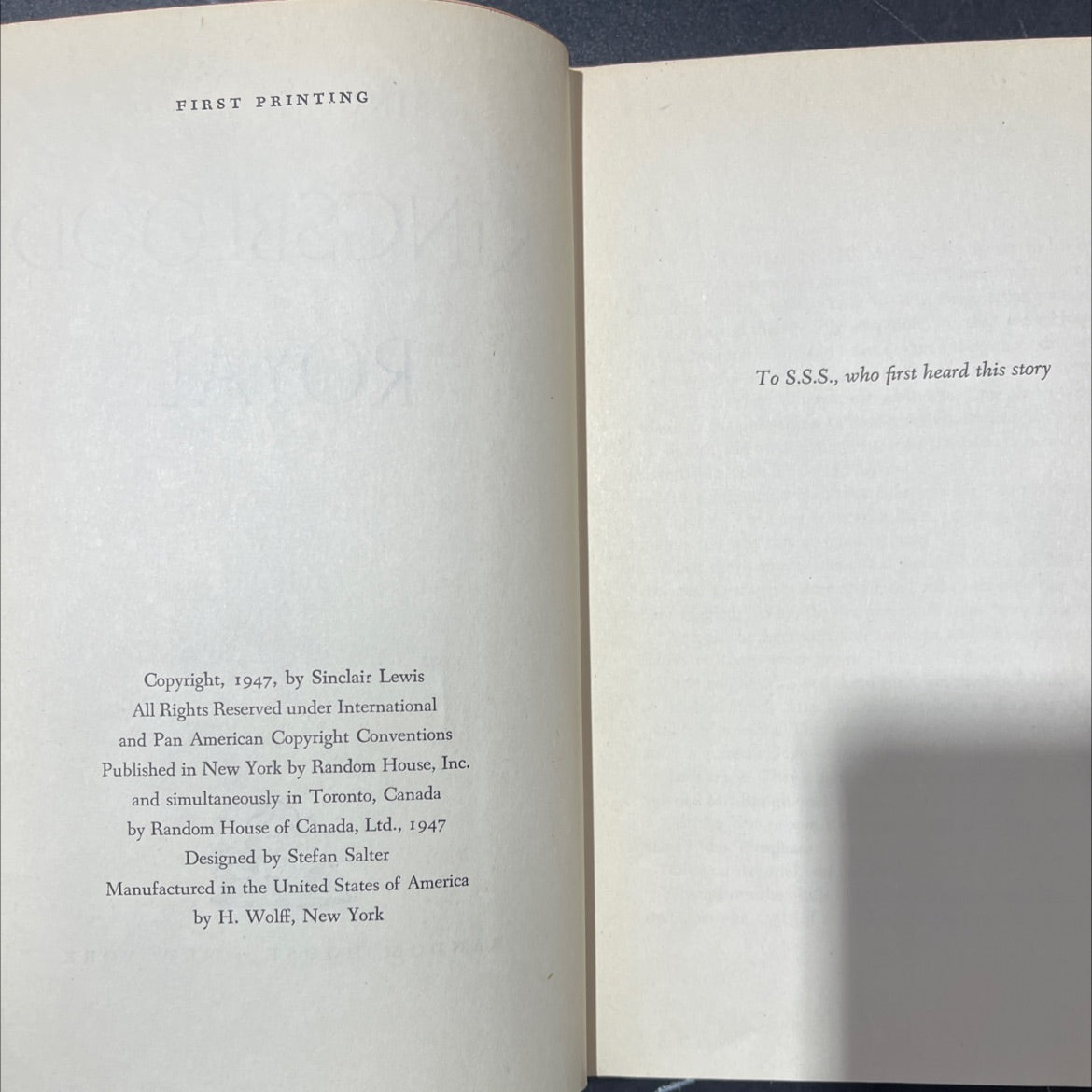 kingsblood royal book, by sinclair lewis, 1947 Hardcover image 3