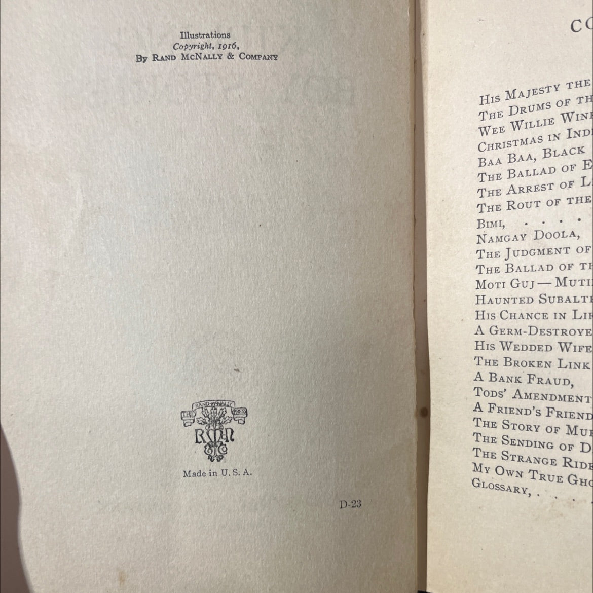 kipling boy stories book, by rudyard kipling, 1916 Hardcover image 3