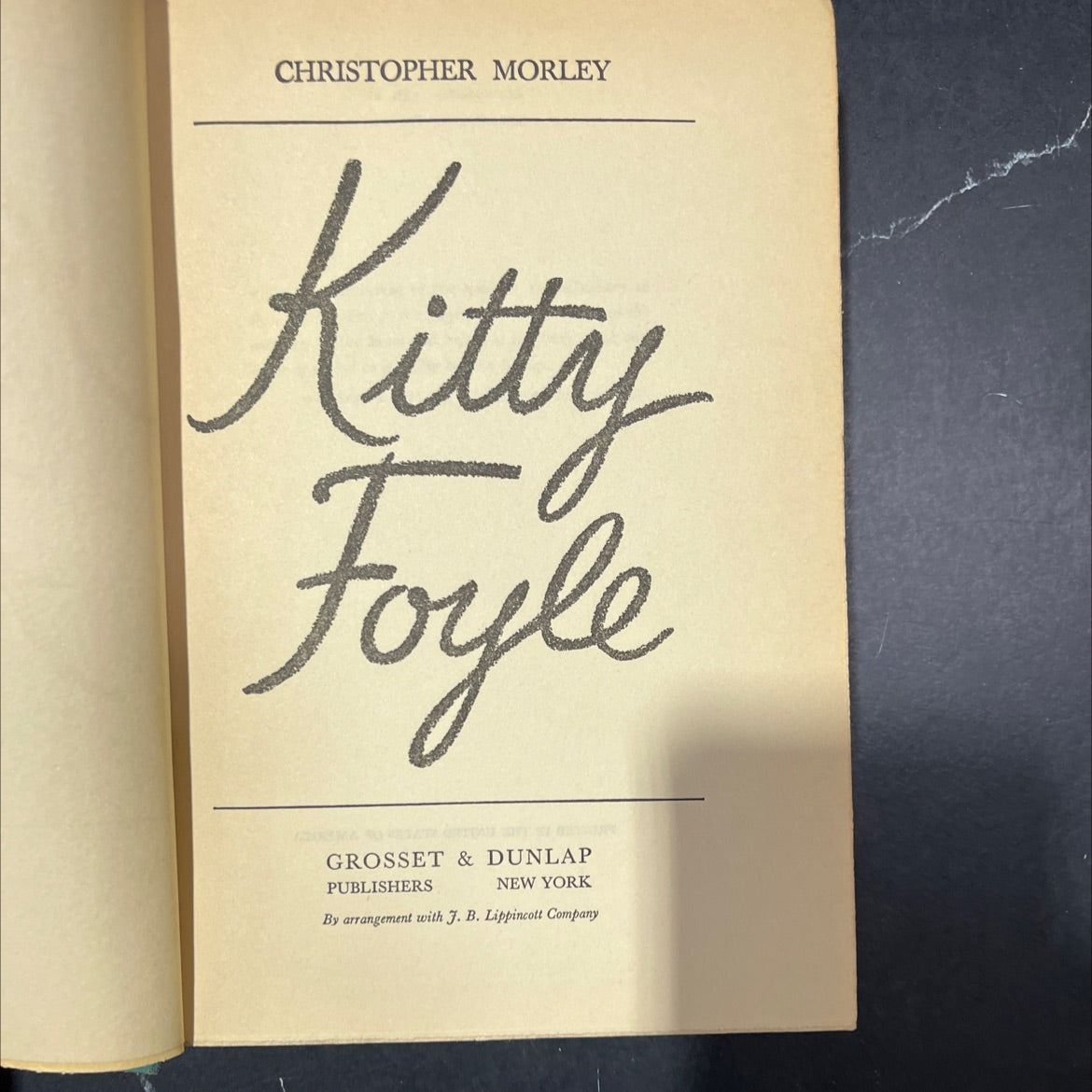 kitty foyle book, by christopher morley, 1939 Hardcover image 2
