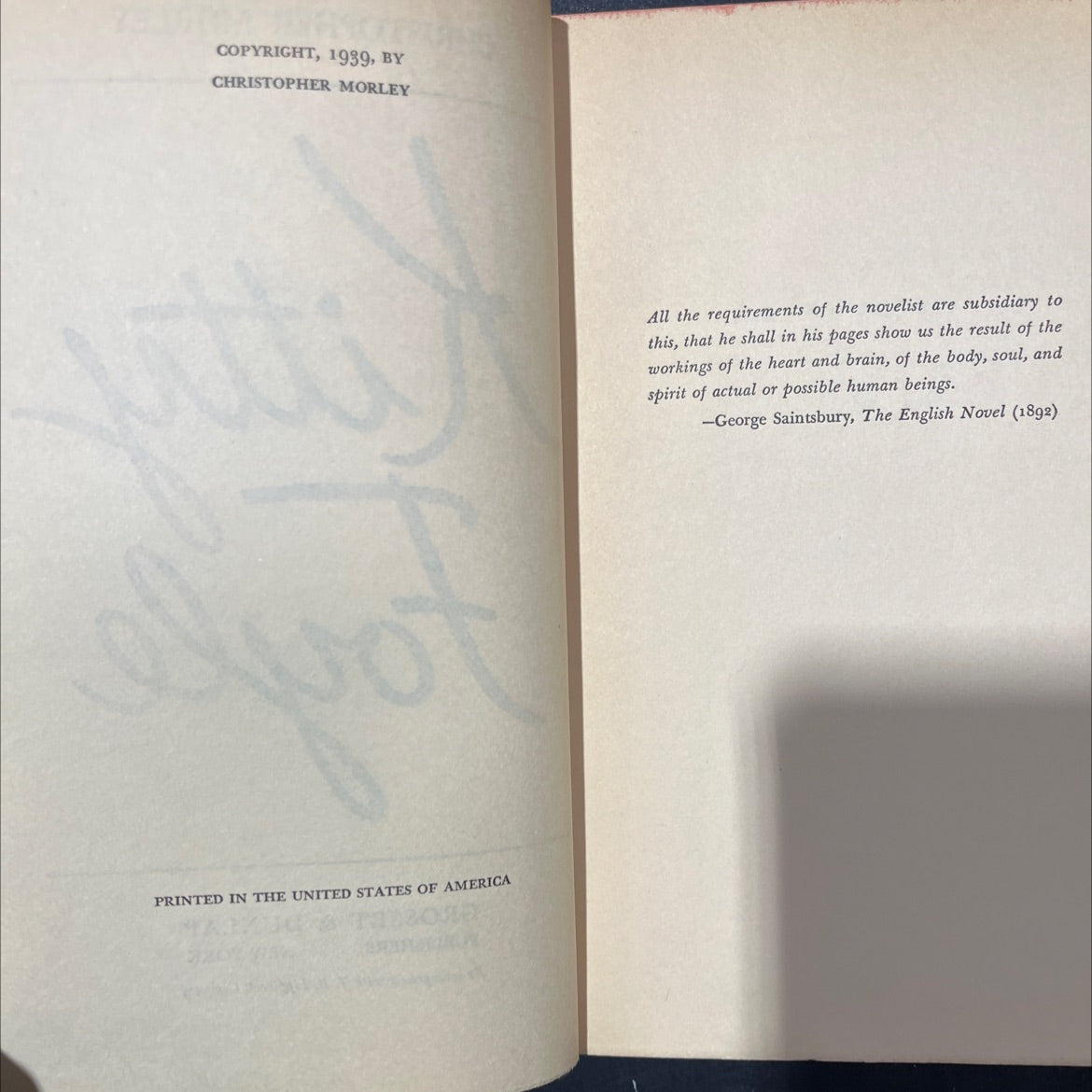 kitty foyle book, by christopher morley, 1939 Hardcover image 3