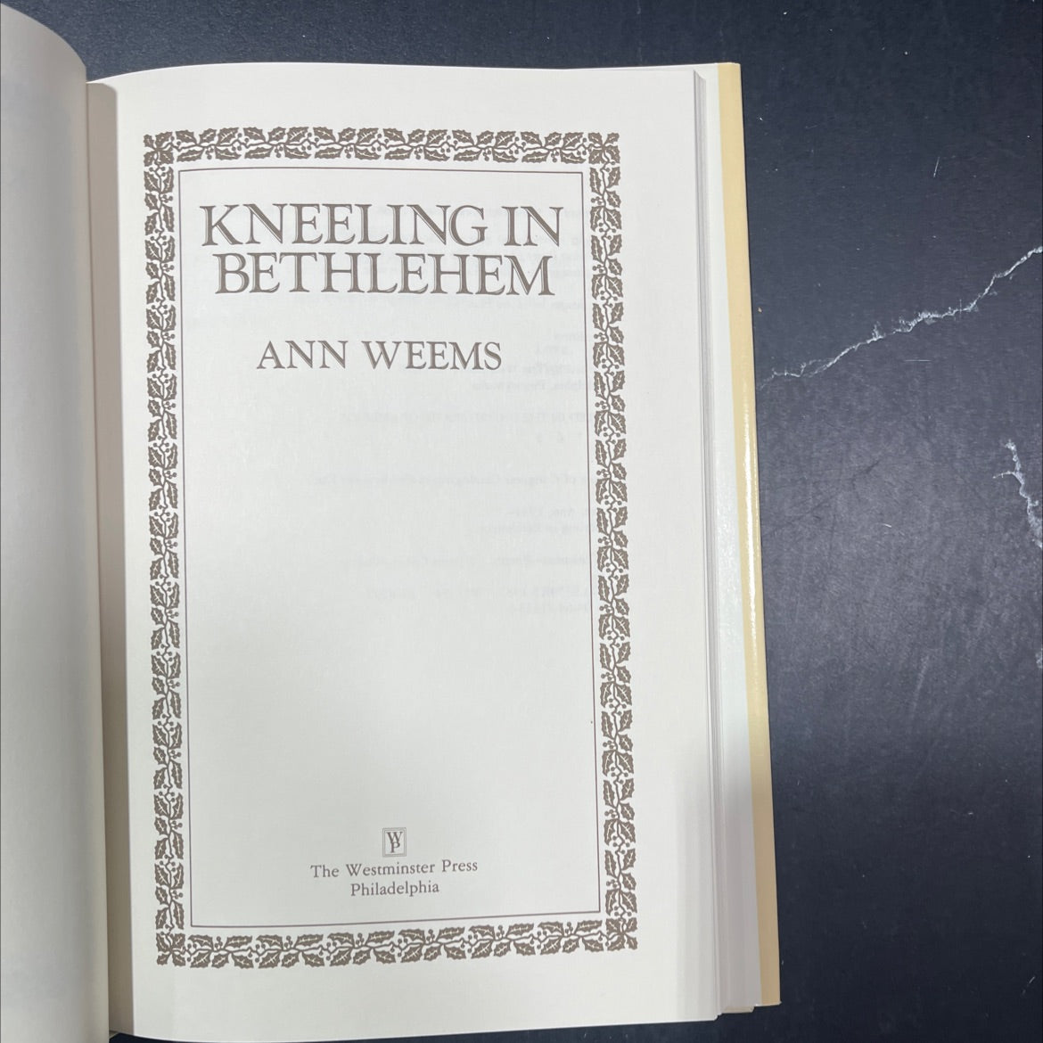 kneeling in bethlehem book, by ann weems, 1987 Hardcover image 2