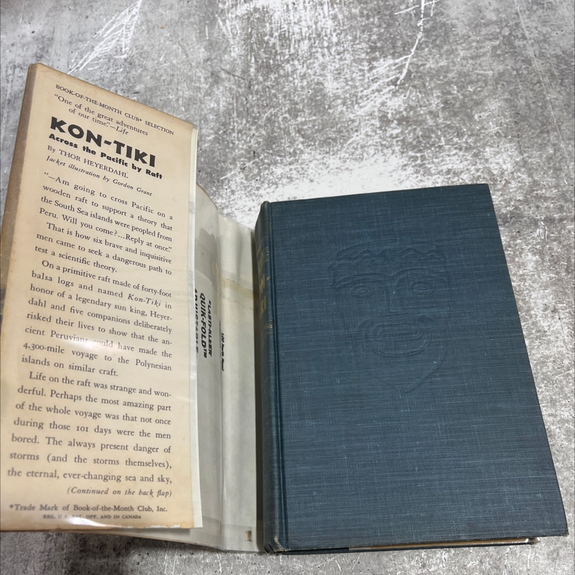 kon-tiki across the pacific by raft book, by thor heyerdahl, 1950 Hardcover image 4