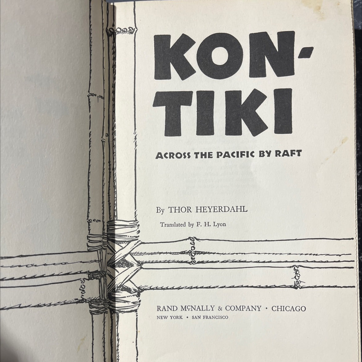 kon-tiki across the pacific by raft book, by thor heyerdahl, 1951 Hardcover image 2