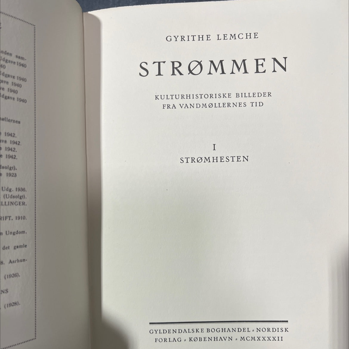 kulturhistorical images from the time of watermills book, by gyrithe lemche strømmem, 1942 Leather image 2