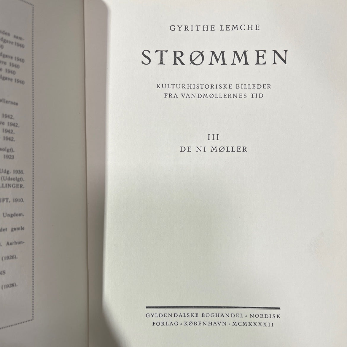 kulturhistorical images from the time of watermills book, by gyrithe lemche strømmen, 1942 Leather image 2