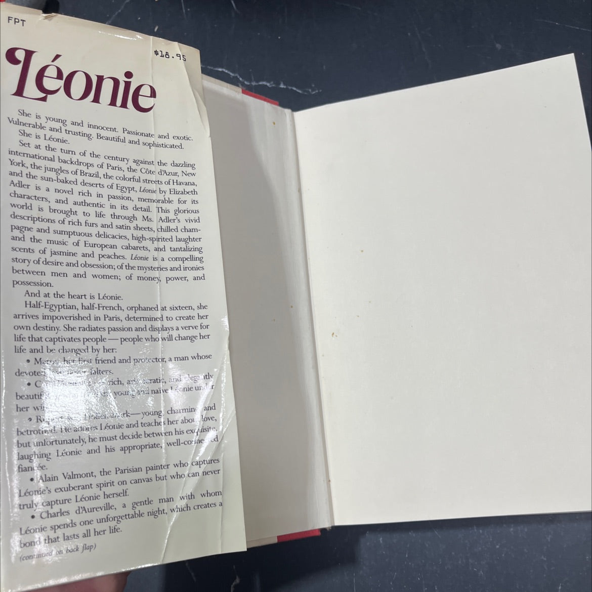 léonie book, by elizabeth adler, 1985 Hardcover image 4
