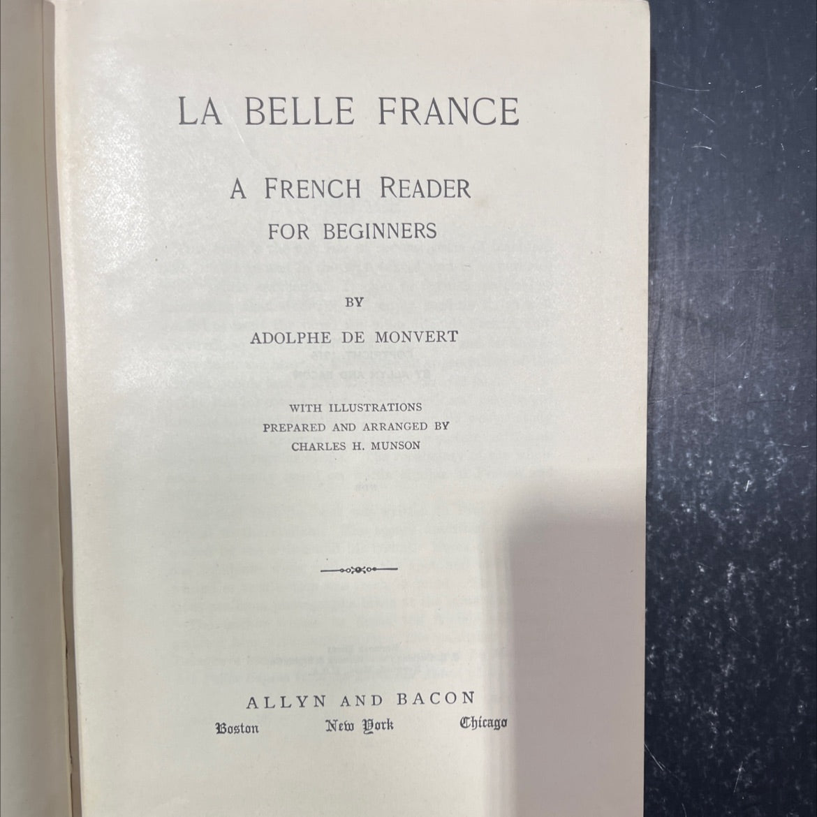 la belle france a french reader for beginners book, by adolphe de monvert, 1916 Hardcover image 2