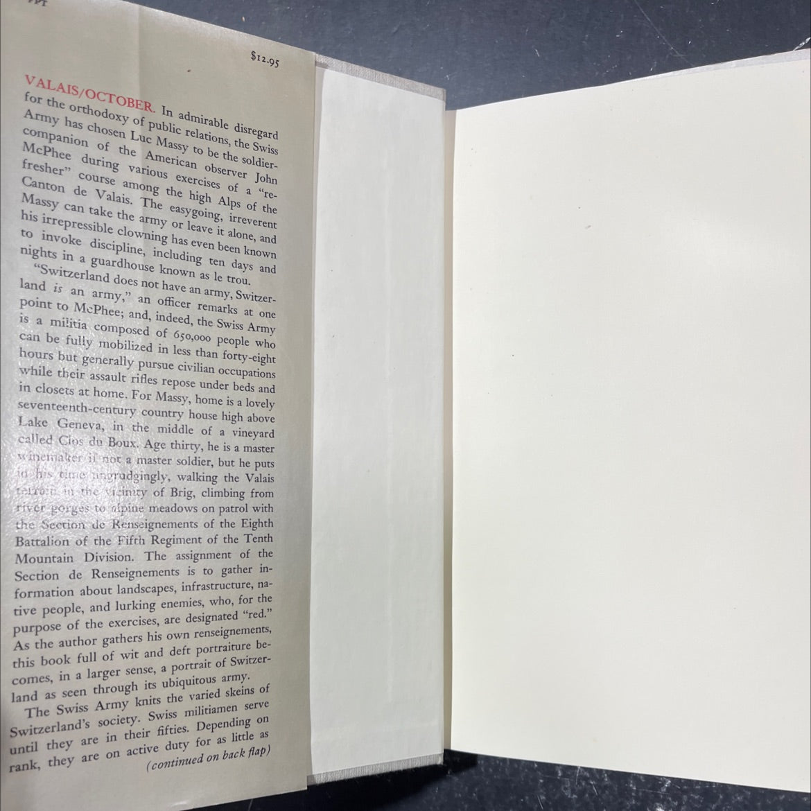 la place de la concorde suisse book, by john mcphee, 1984 Hardcover image 4