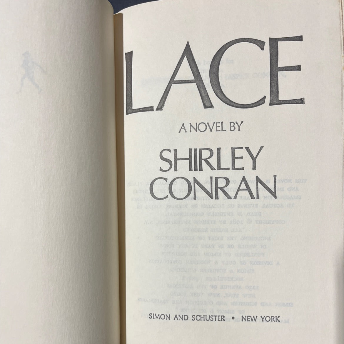 lace book, by shirley conran, 1982 Hardcover image 2