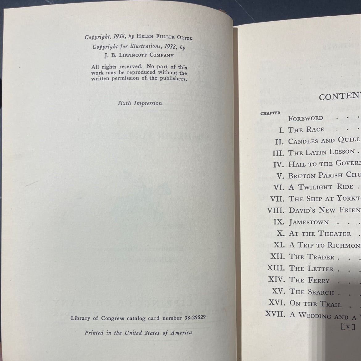 lad of old williamsburg book, by helen fuller orton, 1938 Hardcover image 3