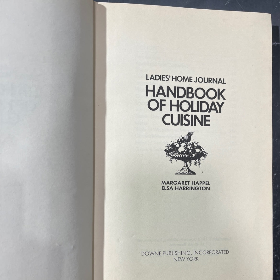 ladies' home journal handbook of holiday cuisine book, by margaret happel, elsa harrington, 1970 Hardcover image 2
