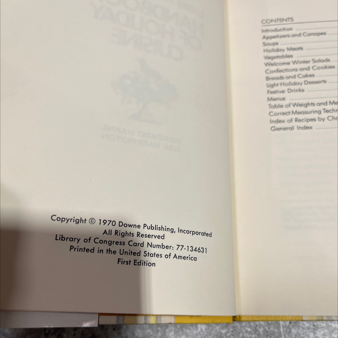 ladies' home journal handbook of holiday cuisine book, by margaret happel, elsa harrington, 1970 Hardcover image 3