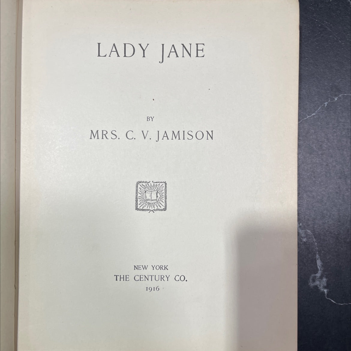 lady jane book, by mrs. c. v. jamison, 1916 Hardcover image 2