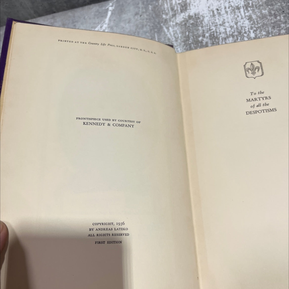 lafayette alife book, by andreas latzko, 1936 Hardcover image 3