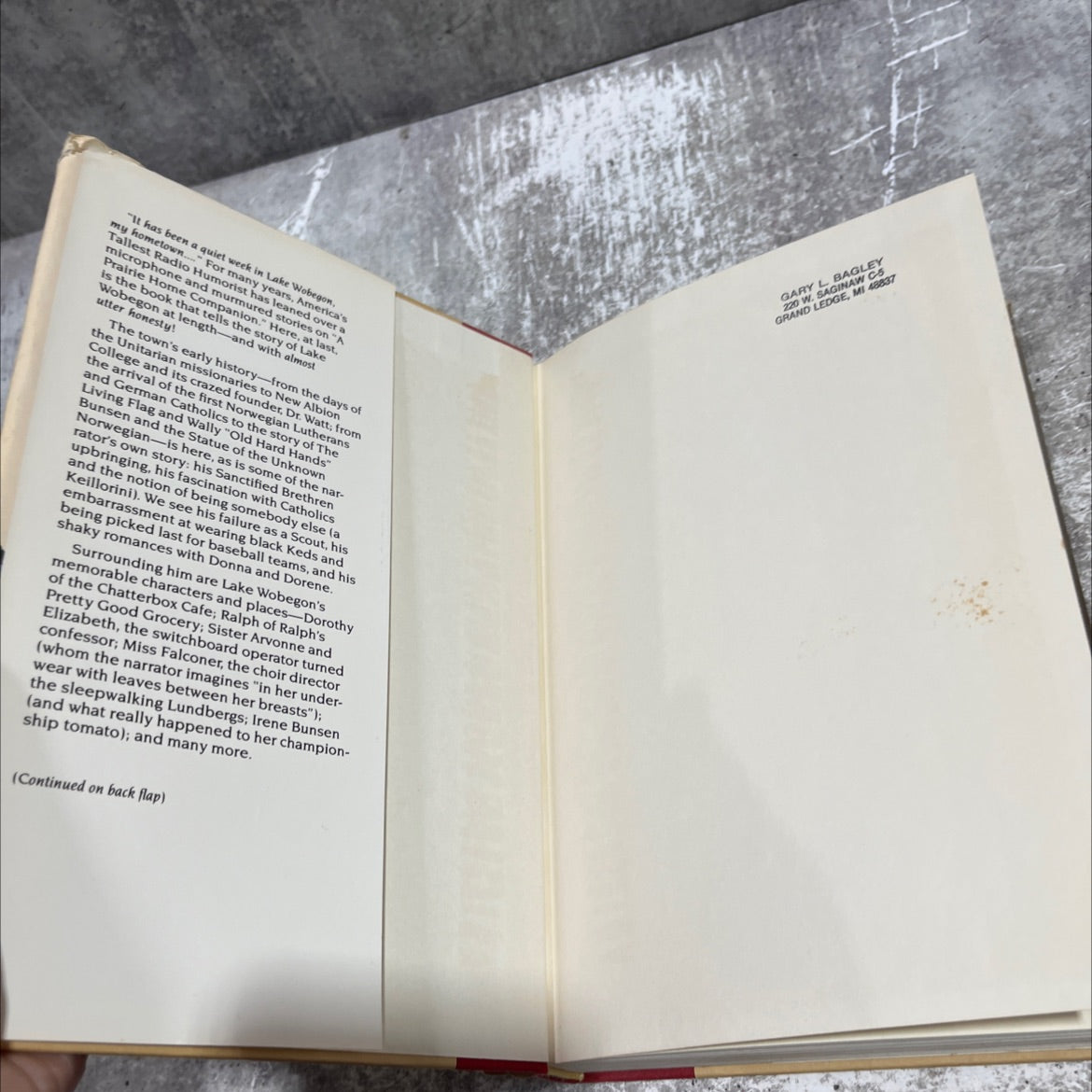lake wobegon days book, by garrison keillor, 1985 Hardcover image 4
