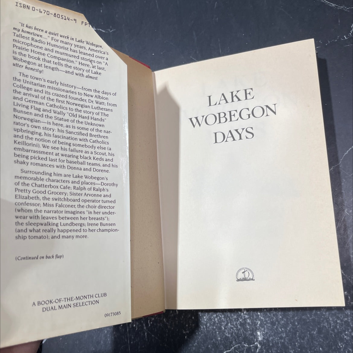 lake wobegon days book, by garrison keillor, 1985 Hardcover image 4