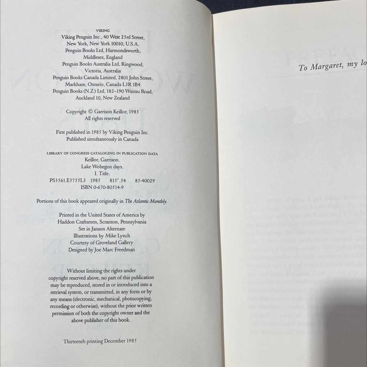 lake wobegon days book, by garrison keillor, 1985 Hardcover image 3