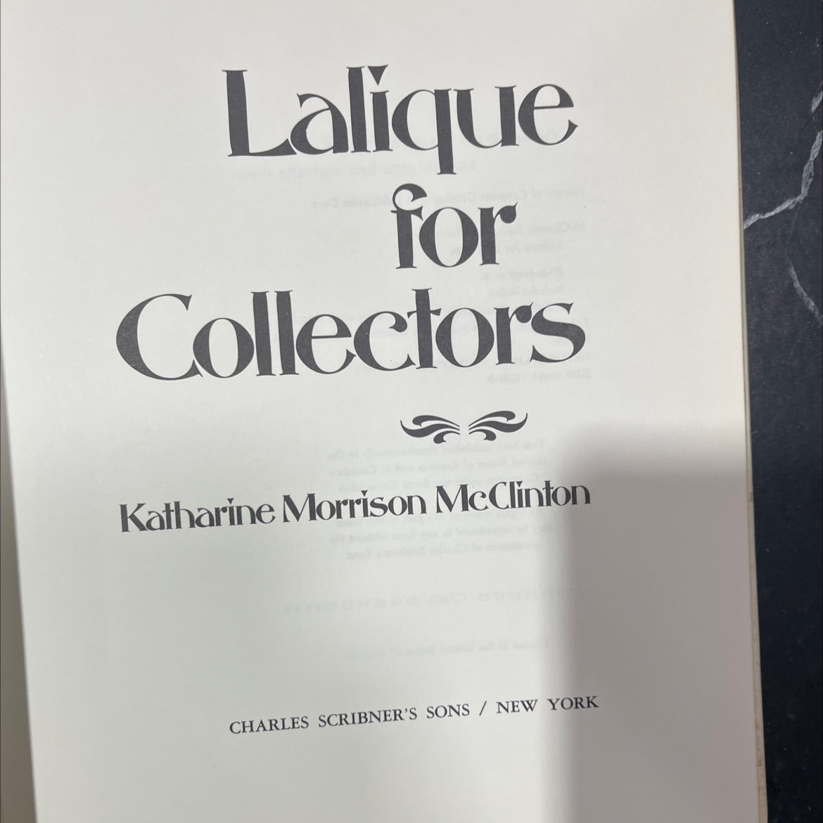 lalique for collectors book, by Katharine Morrison McClinton, 1975 Hardcover image 2