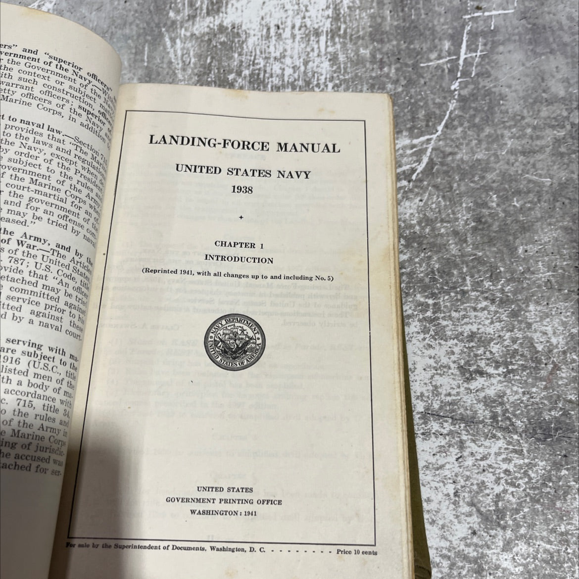 landing-force manual book, by unknown, 1941 Hardcover image 2