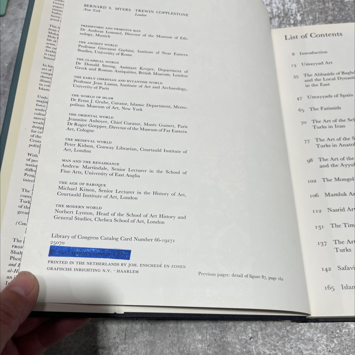 landmarks of the world's art the world of islam book, by ernst j. grube, 1970 Hardcover image 3