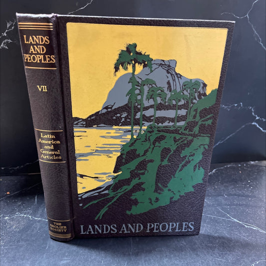 lands and peoples the world in color new york volume vii book, by the grolier society, 1957 Leather image 1