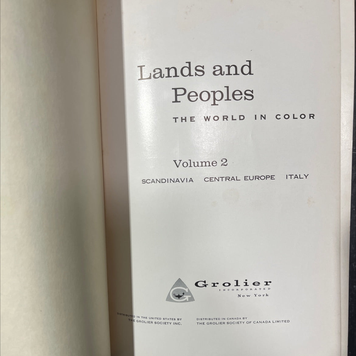 lands and peoples the world in color volume 2 scandinavia central europe italy book, by unknown, 1964 Hardcover image 2