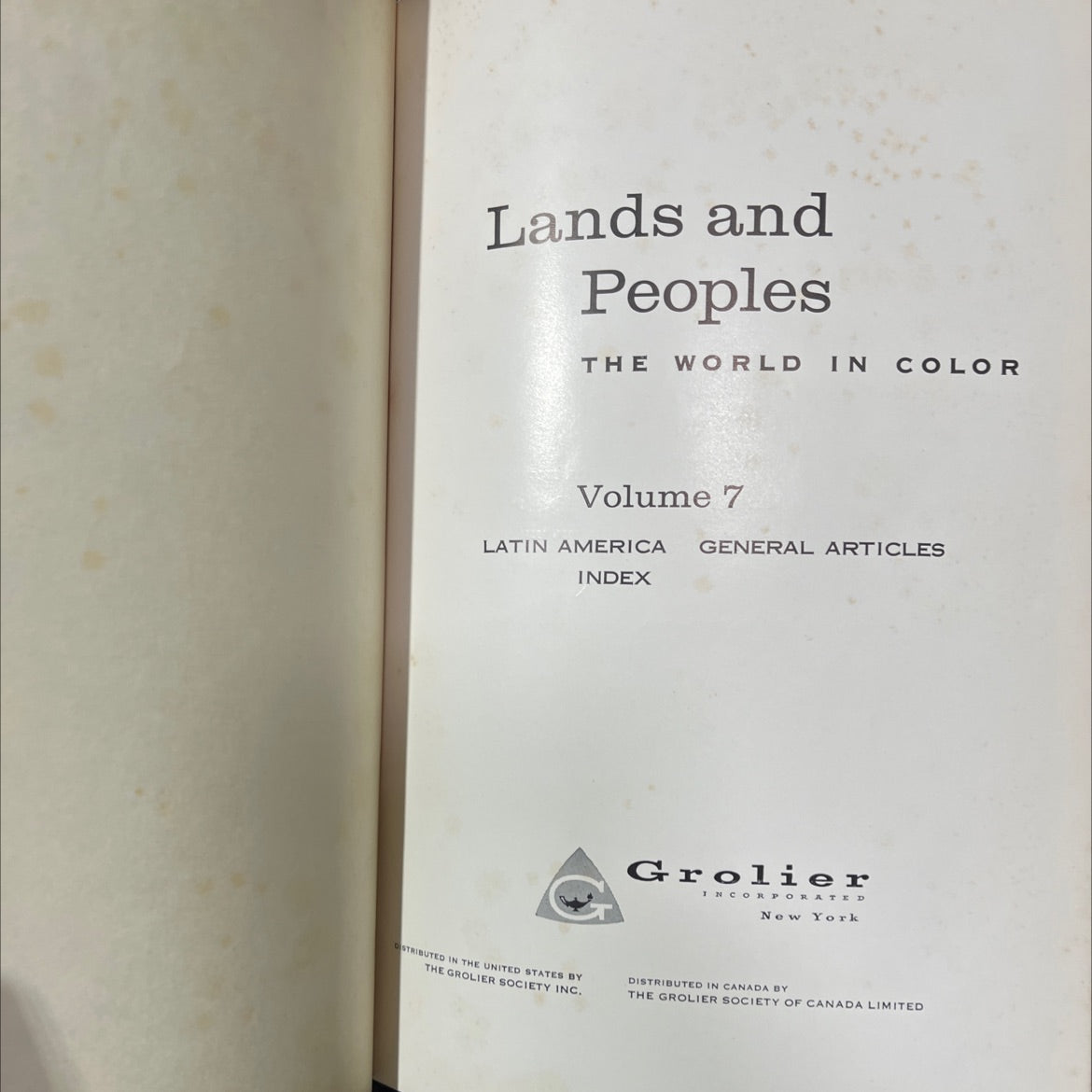 lands and peoples the world in color volume 7 latin america book, by unknown, 1964 Hardcover image 2