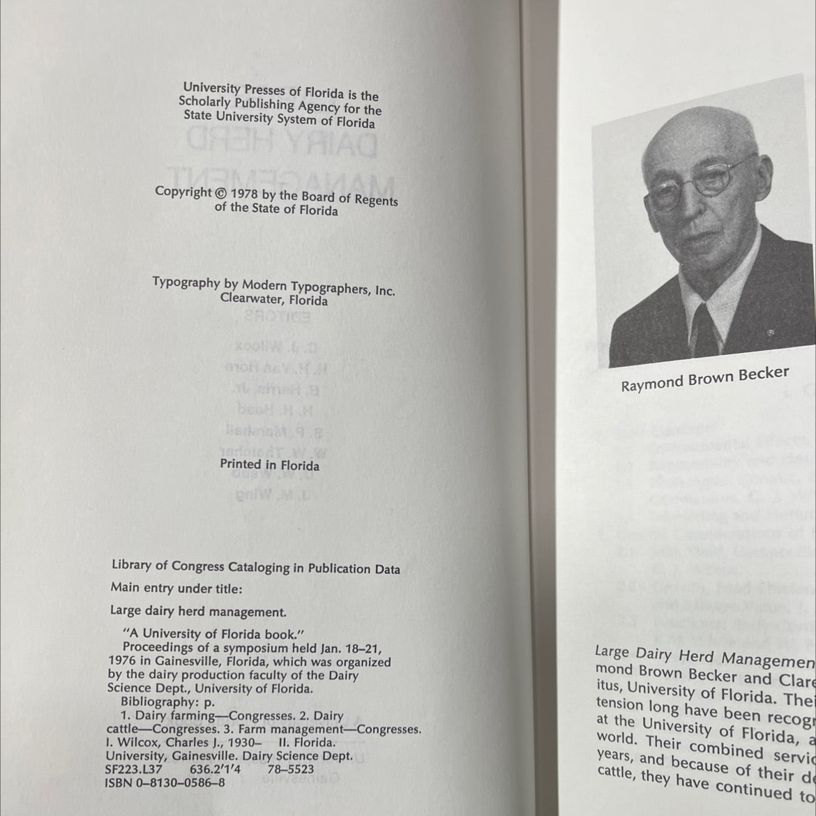 large dairy herd management book, by C. J. Wilcox, H. H. Van Horn, B. Harris, Jr., H. H. Head, S. P. Marshall, W. W. image 3