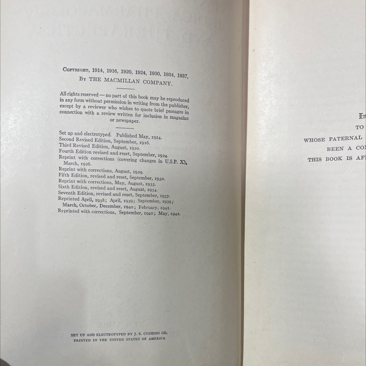 las dras textbook of materia medica, pharmacology and therapeutics book, by a. s. blumgarten, 1937 Hardcover image 3