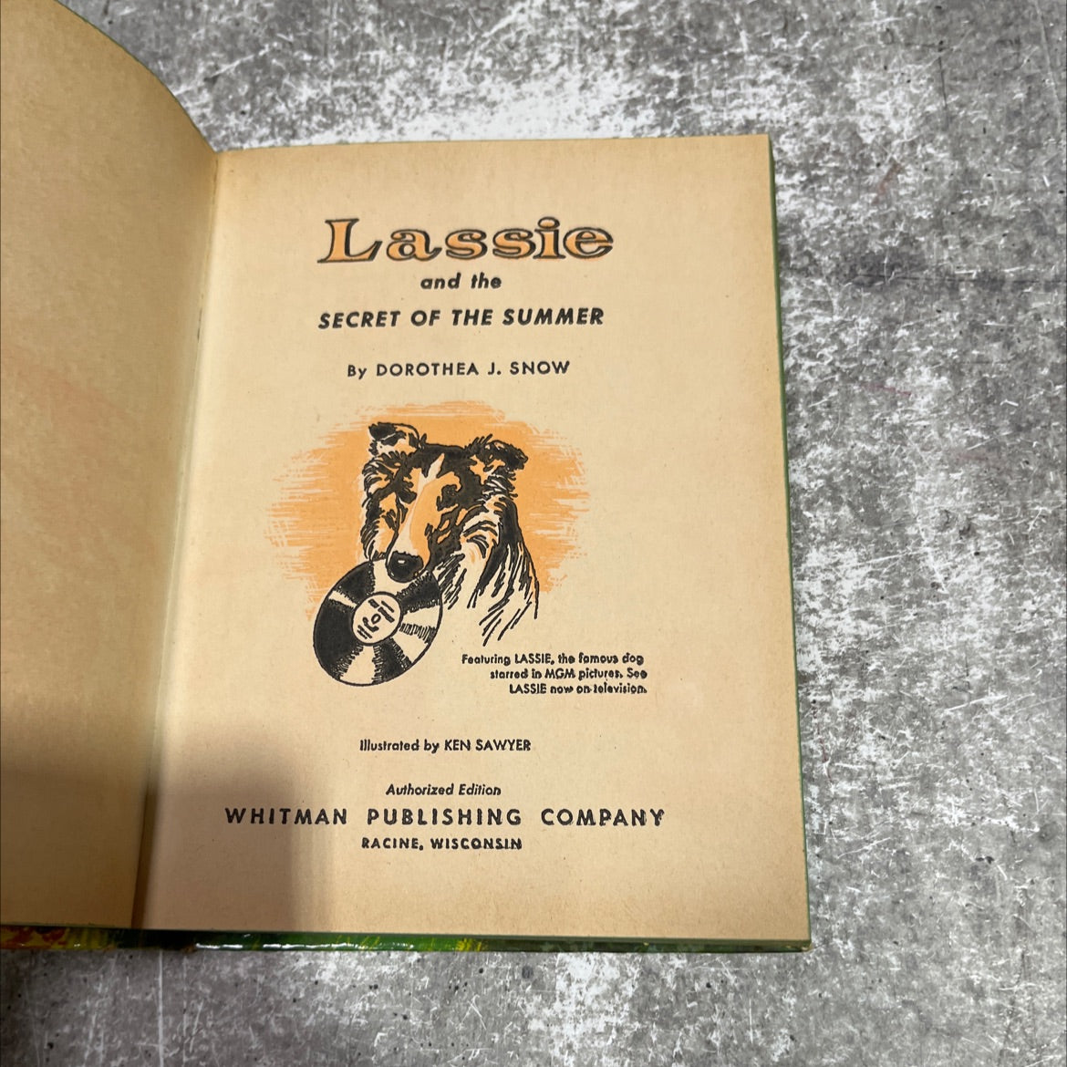 lassie and the secret of the summer book, by dorothea j. snow, 1958 Hardcover image 2
