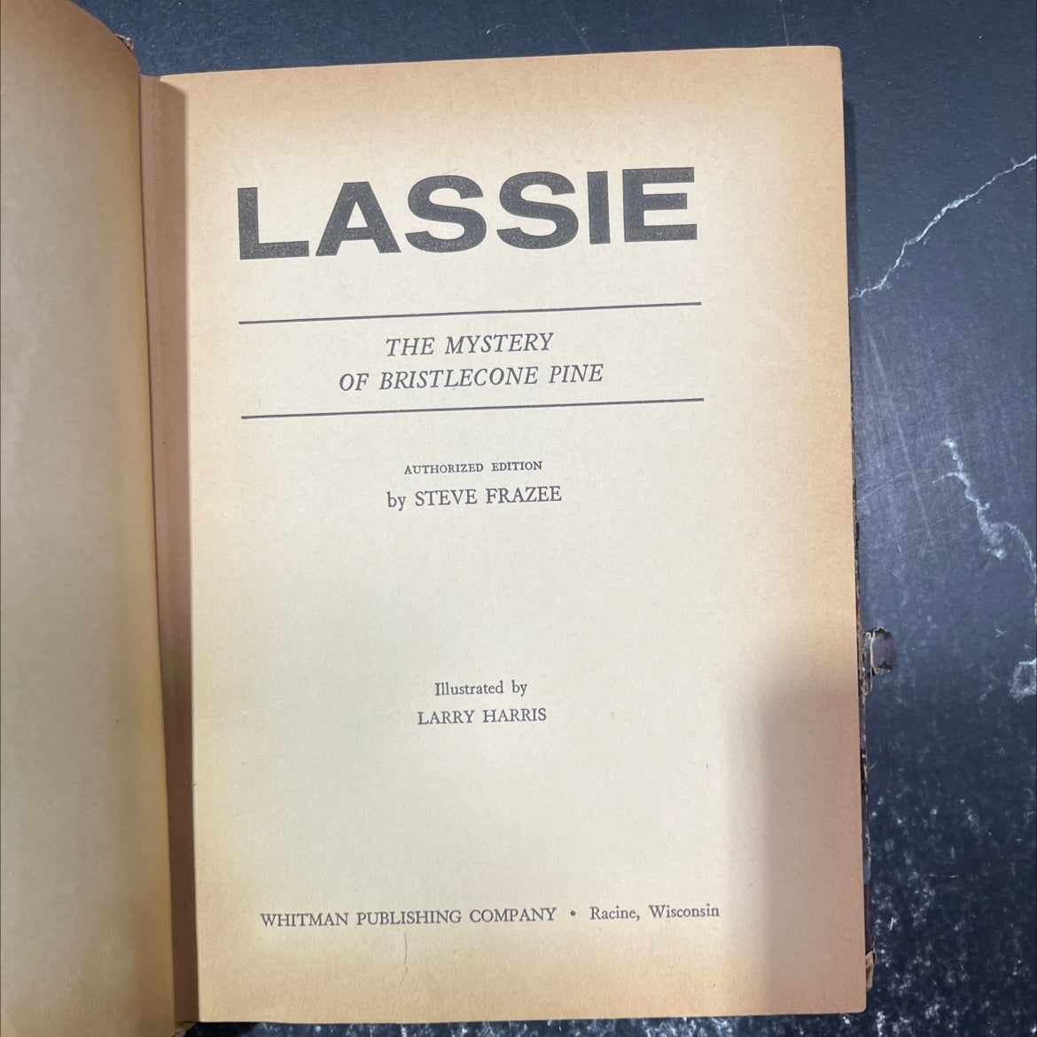 lassie the mystery of bristlecone pine authorized edition book, by steve frazee, 1967 Hardcover image 2