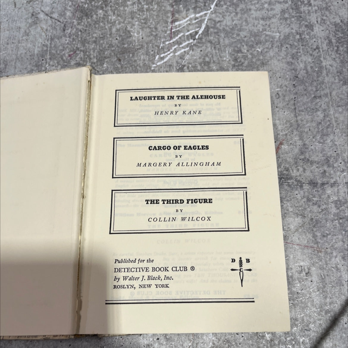 laughter in the alehouse book, by Henry Kane, 1968 Hardcover image 2