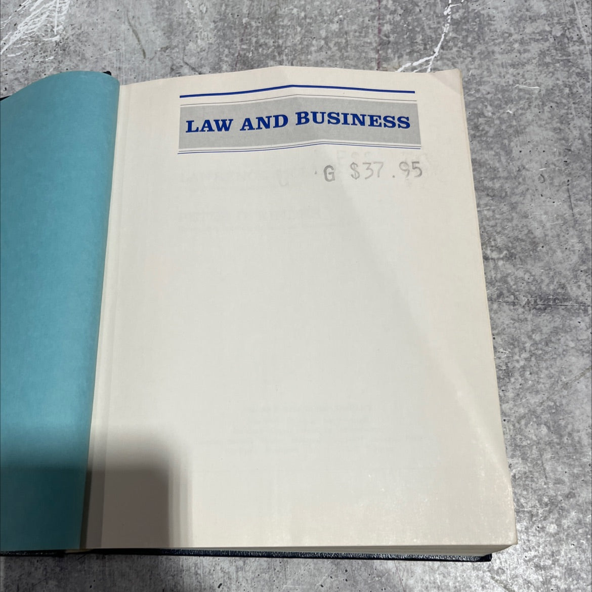 law and business book, by lawrence s. clark, peter d. kinder, 1986 Hardcover image 2