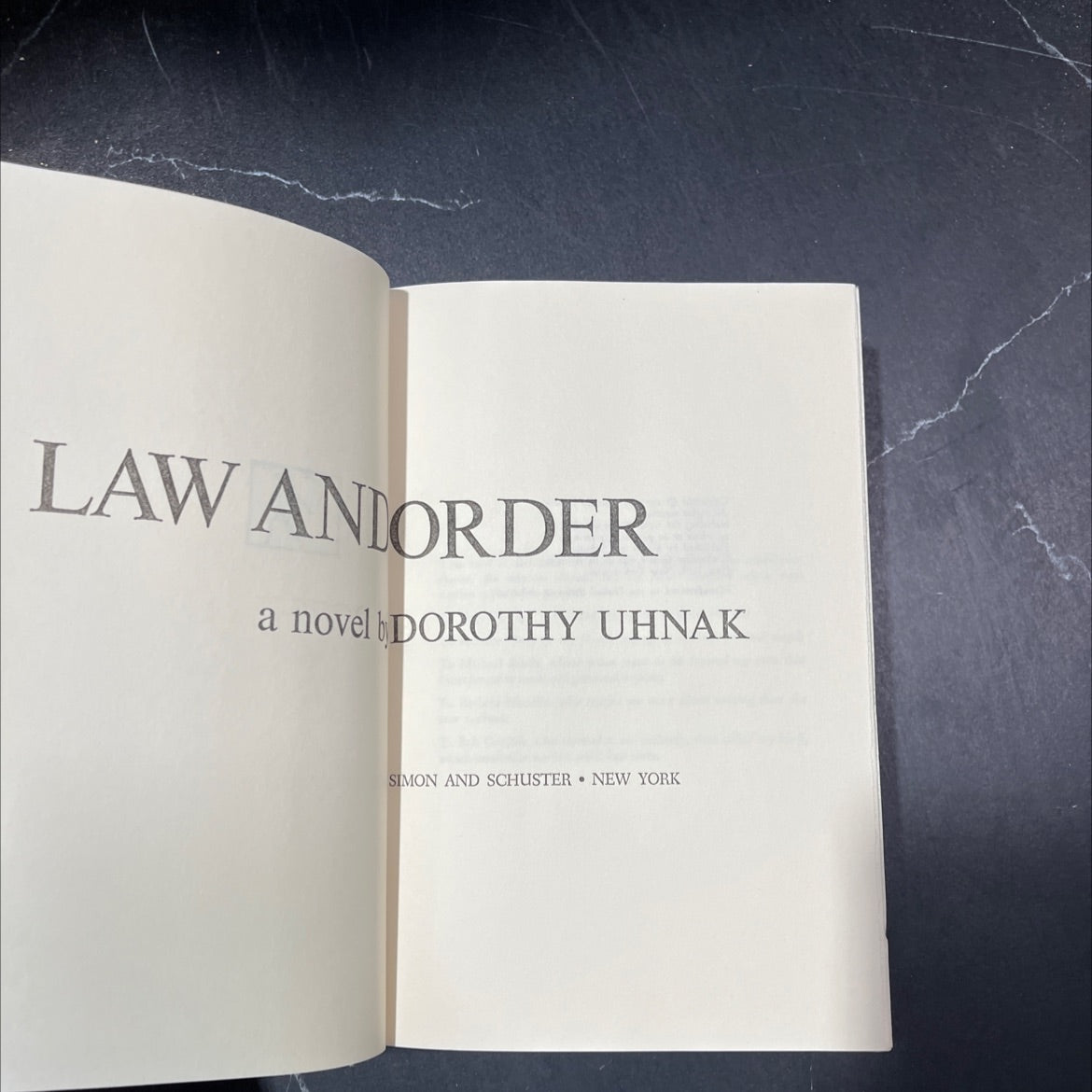 law and order book, by dorothy uhnak, 1973 Hardcover image 2
