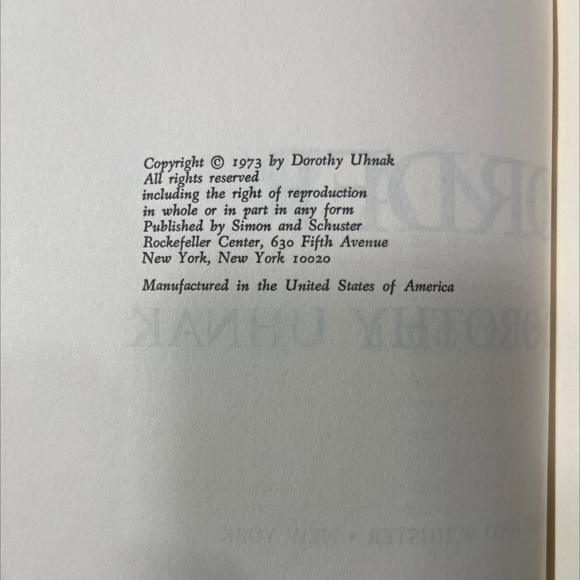 law and order book, by dorothy uhnak, 1973 Hardcover image 3