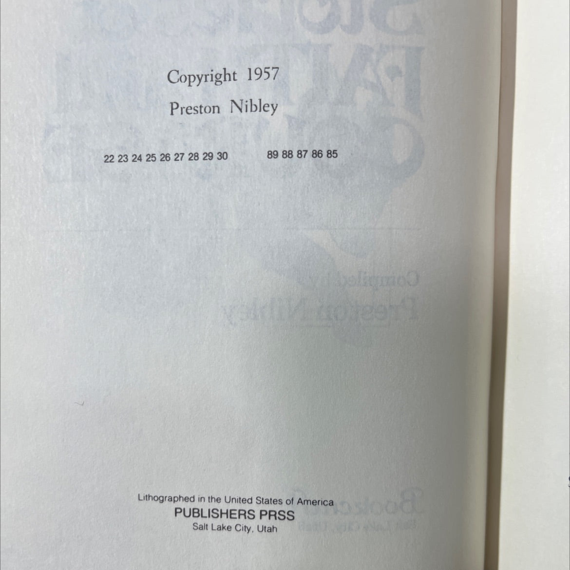 lds stories of faith and courage book, by Preston Nibley, 1957 Hardcover image 3