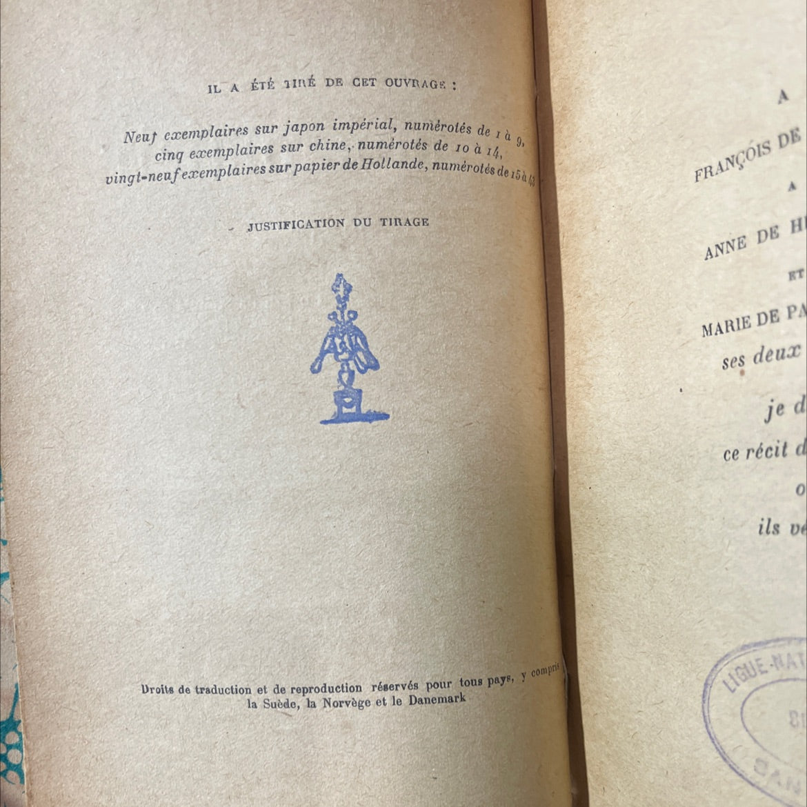 le bon plaisir book, by henri de régnier, 1919 Leather image 3