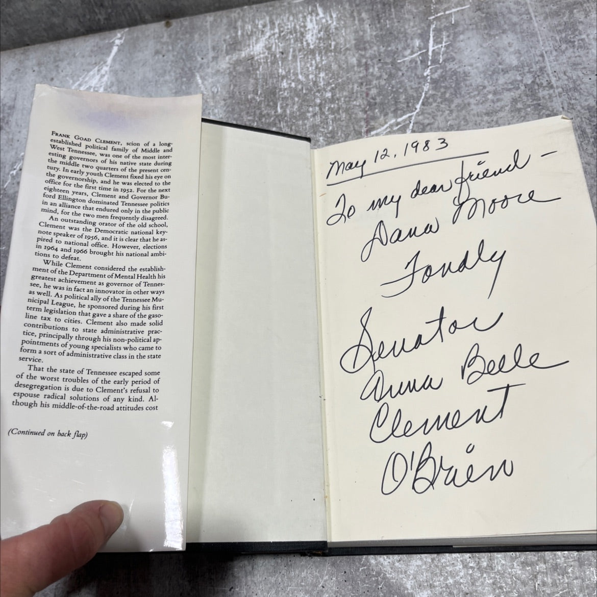 lead me on frank goad clement and tennessee politics book, by lee seifert greene, 1982 Hardcover image 4