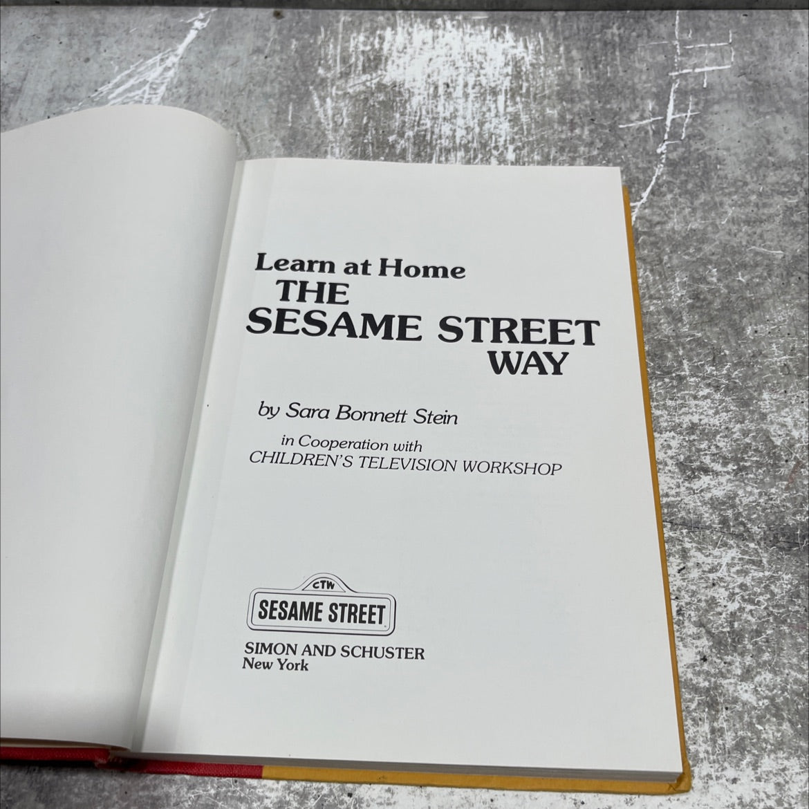 learn at home the sesame street way book, by sara bonnett stein, 1979 Hardcover image 2