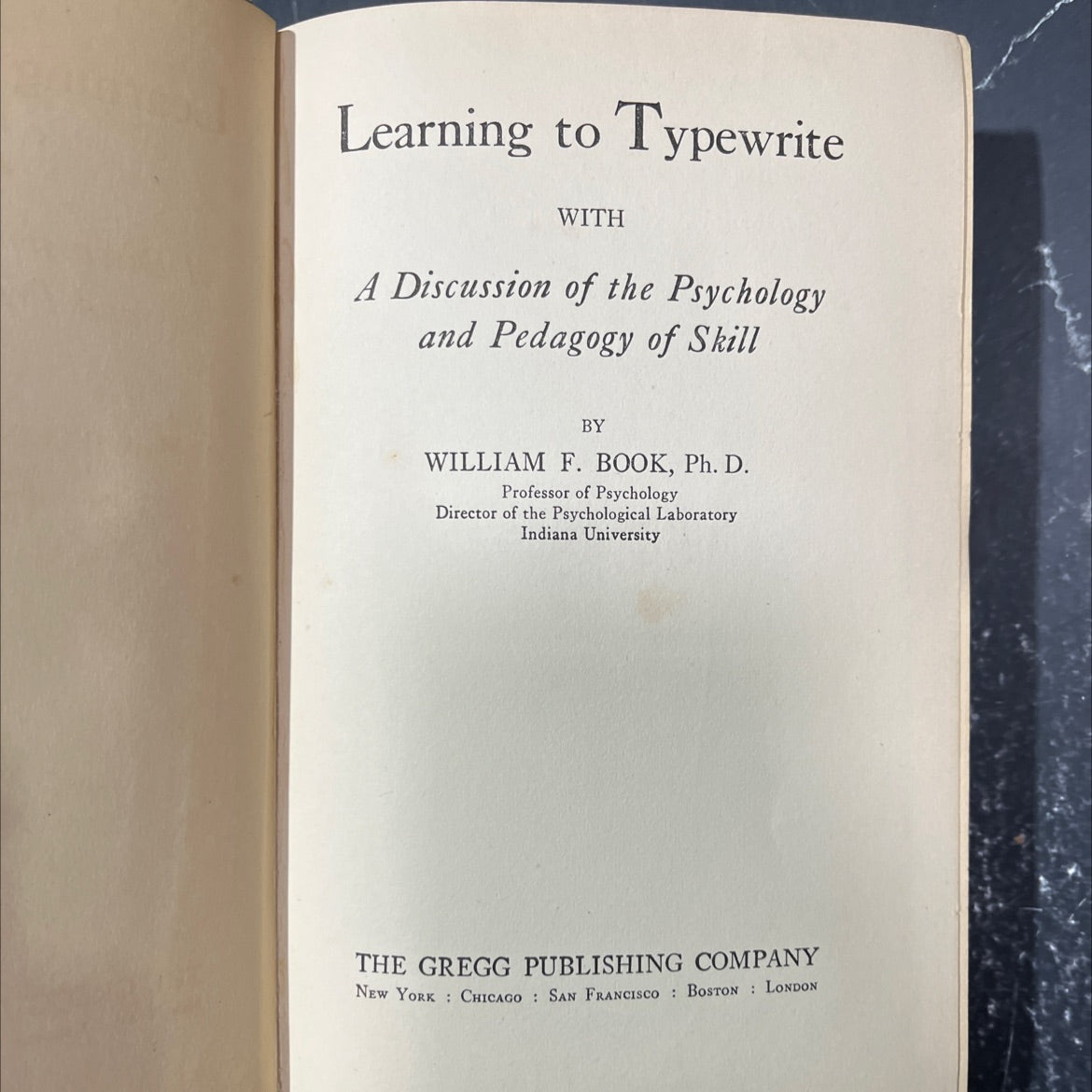 learning to typewrite with a discussion of the psychology and pedagogy of skill book, by william f. book, 1925 Hardcover image 2