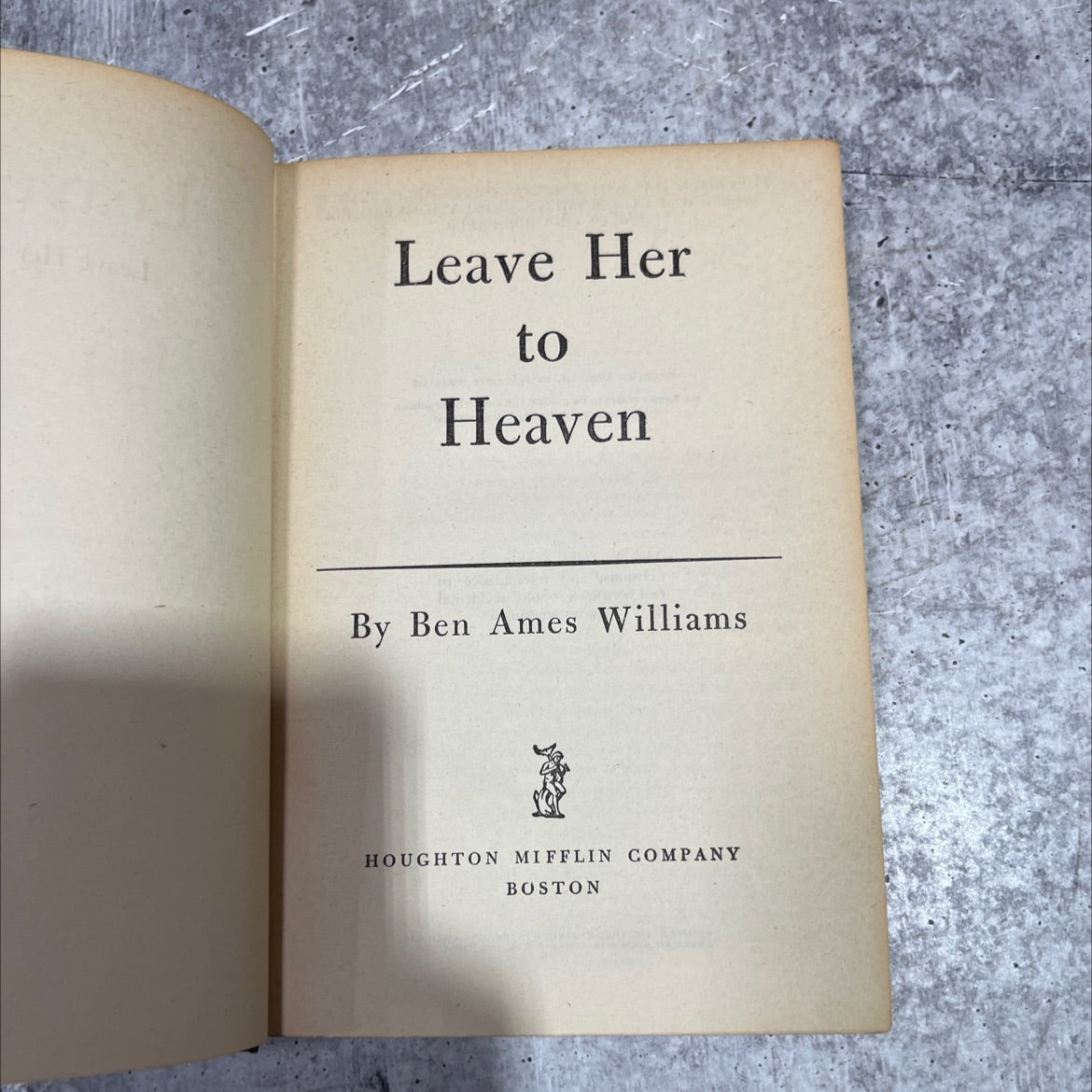 leave her to heaven book, by Ben Ames Williams, 1944 Hardcover image 2