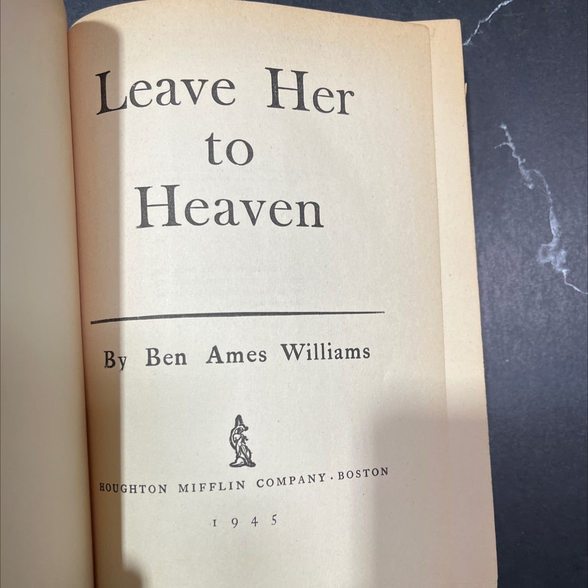 leave her to heaven book, by ben ames williams, 1945 Hardcover image 2