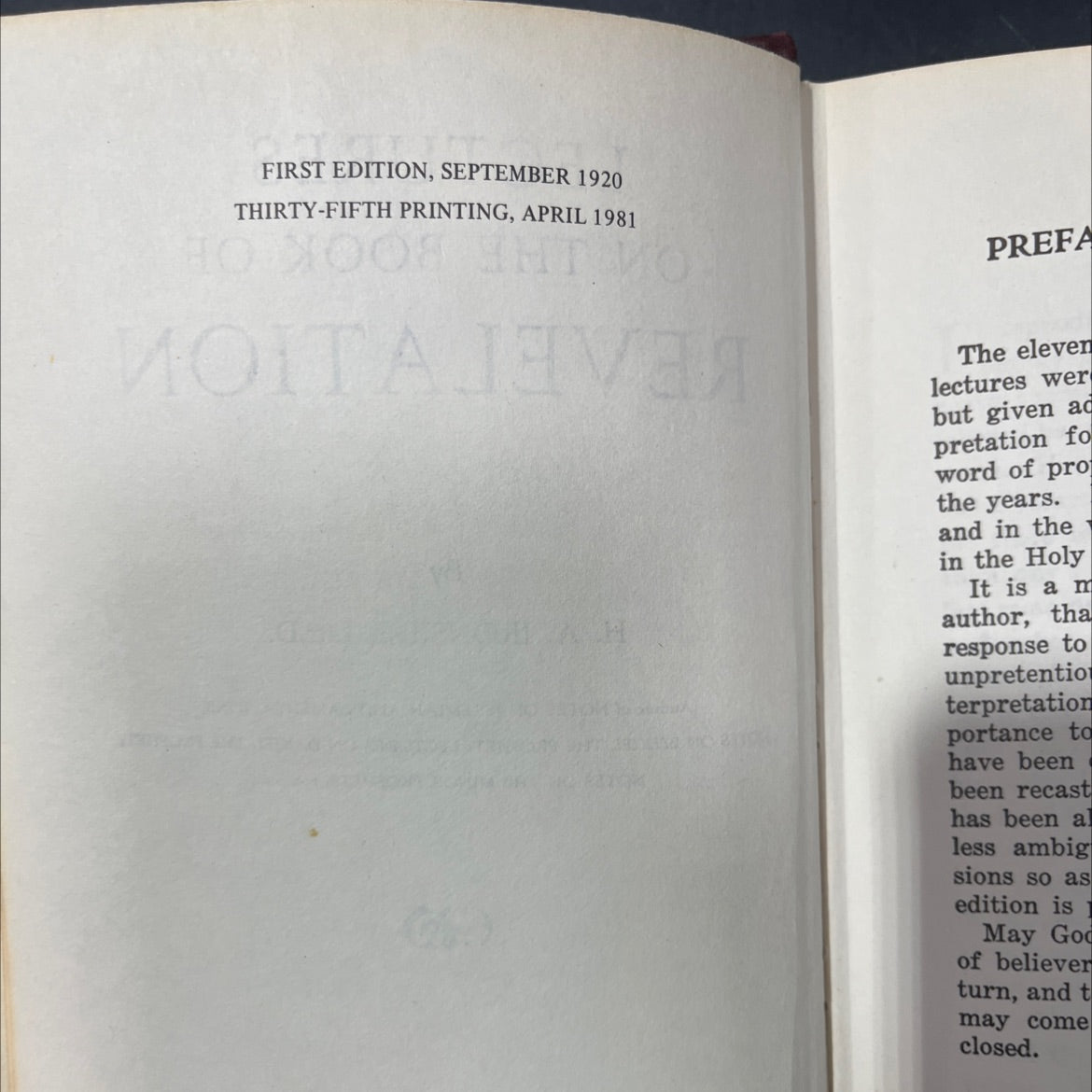 lectures on the book of revelation book, by h. a. ironside, 1981 Hardcover image 3