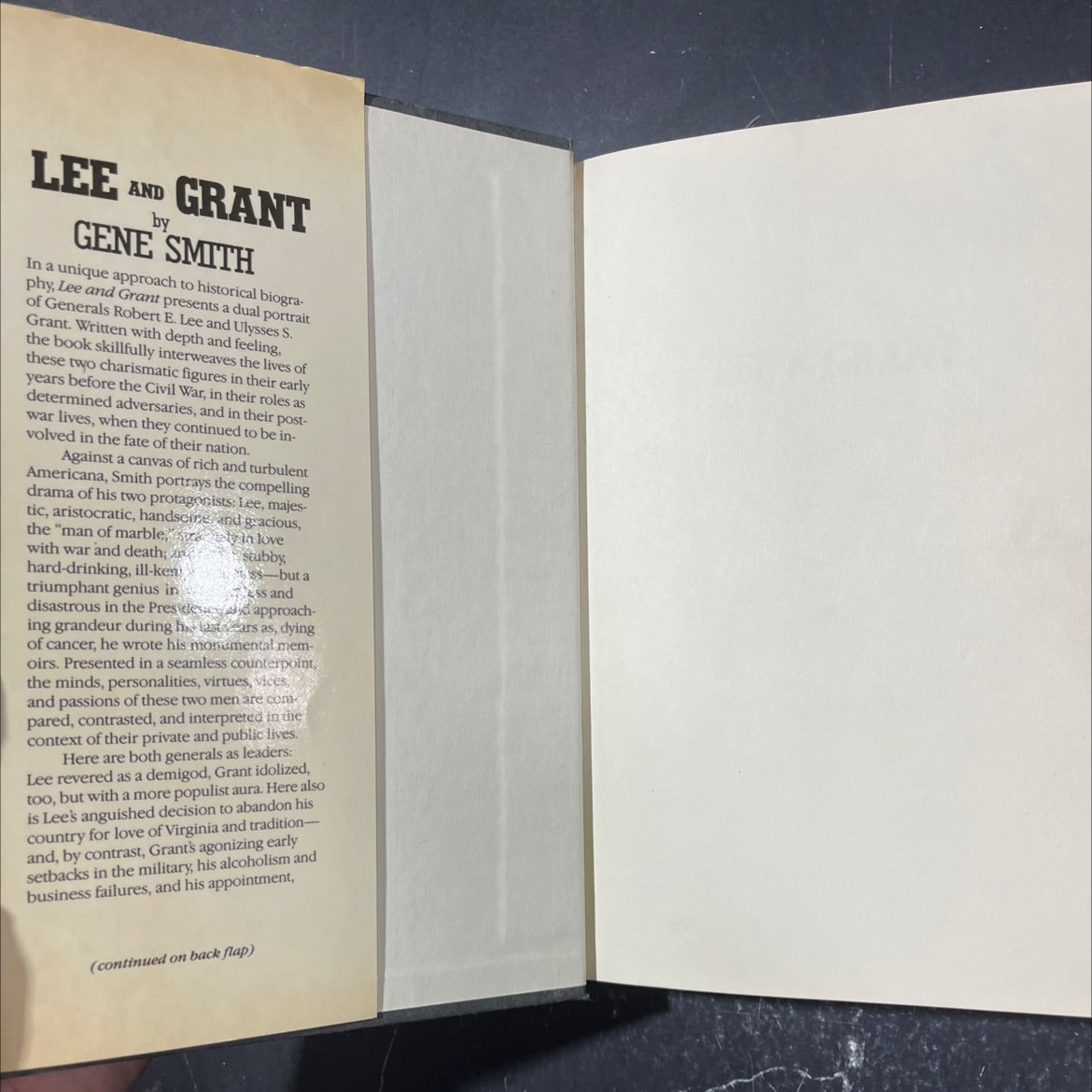 lee and grant a dual biography book, by gene smith, 1988 Hardcover image 4