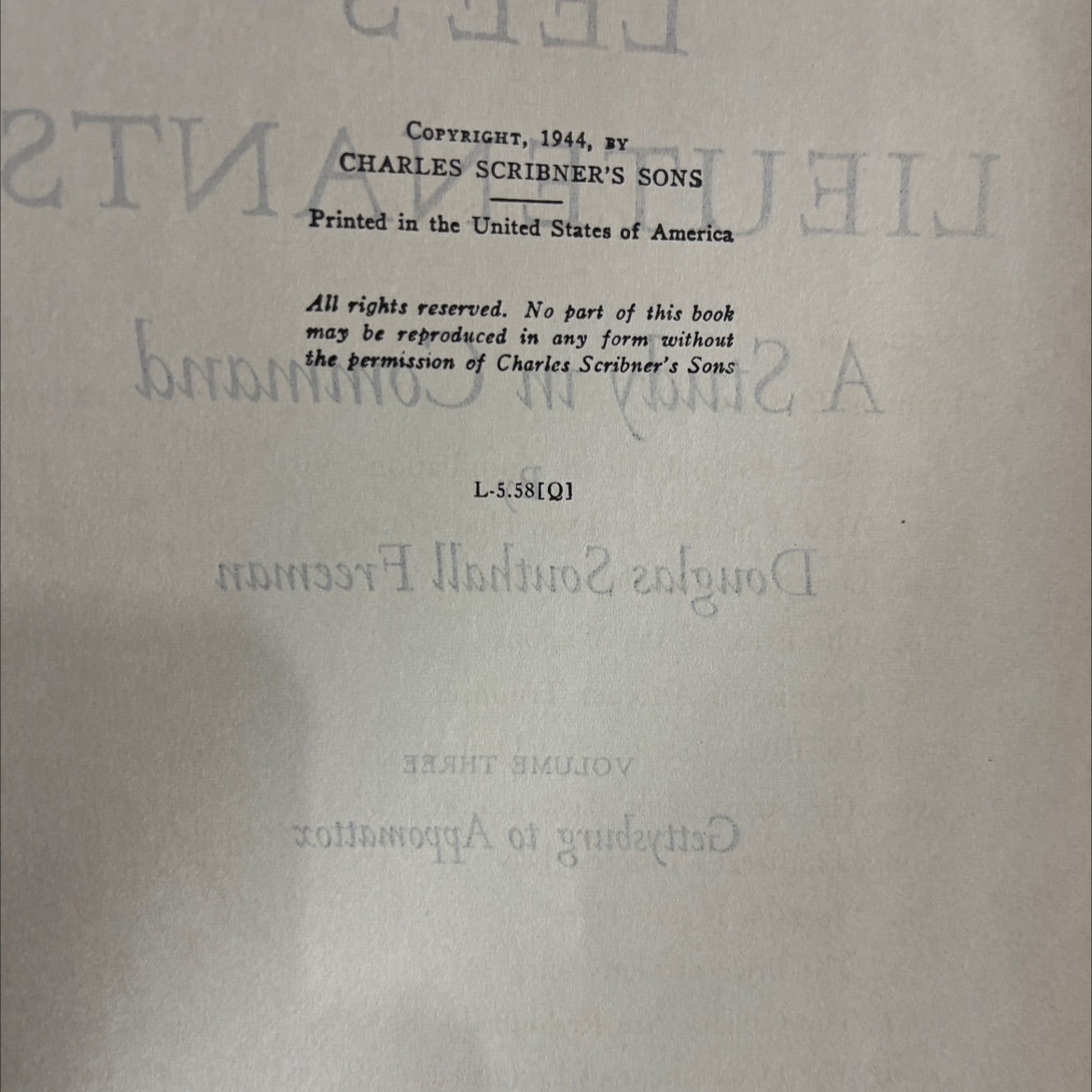 lee's lieutenants a study in command volume three gettysburg to appomattox book, by douglas southall freeman, 1944 image 3